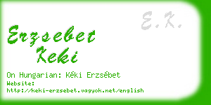 erzsebet keki business card