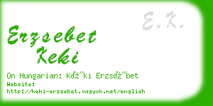 erzsebet keki business card